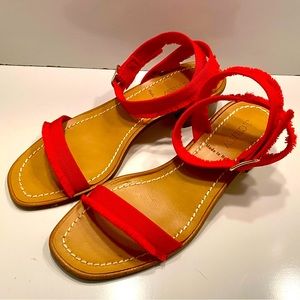 J Crew block heel sandals